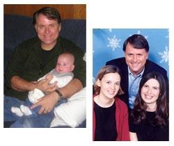 Randy and his daughters; Randy and his grandson