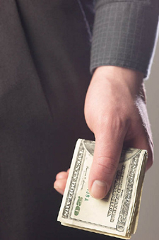 man holding money