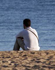 man pondering