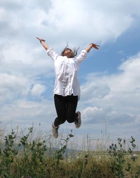 jumping for joy