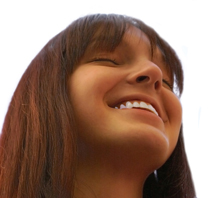 girl rejoicing