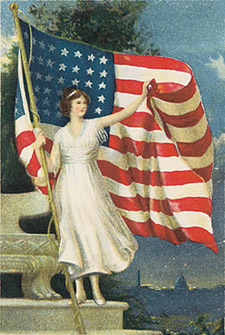 lady with flag