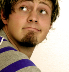 Man looking up