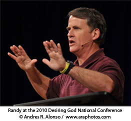 Randy speaking at the 2010 Desiring God National Conference