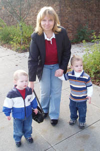 Nanci with boys