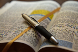 Bible and pen