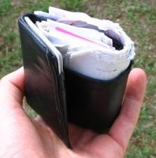 bulging wallet