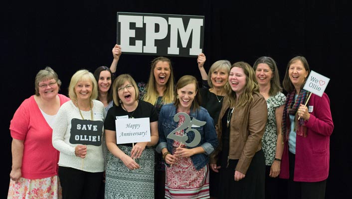 EPM staff at a photo booth