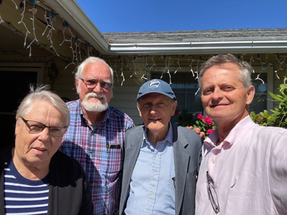 George and Ben Verwer with Pat and Rakel Thurman