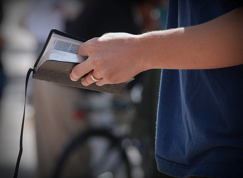 Holding Bible