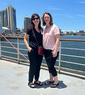 Karina and Angela onboard