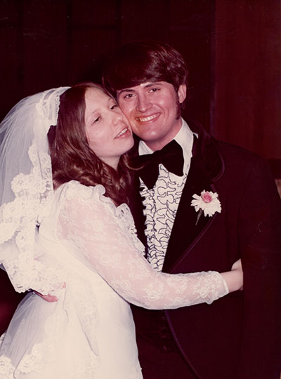 Randy and Nanci on their wedding day