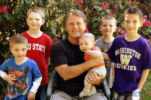 Randy and his 5 grandsons