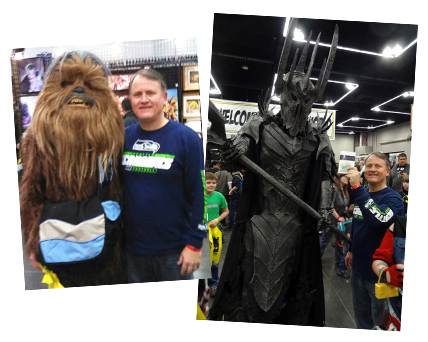 Randy Alcorn with Chewbacca and Sauron