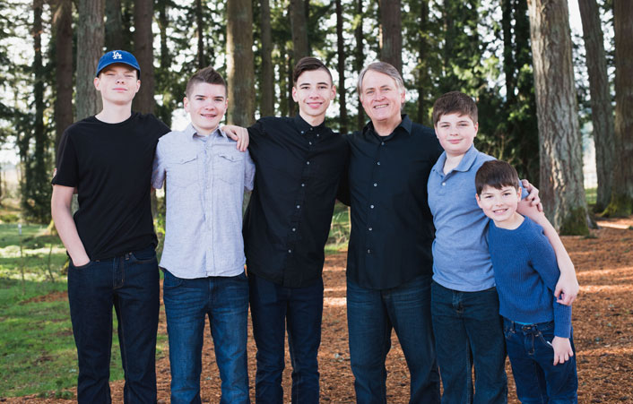 Randy with grandsons